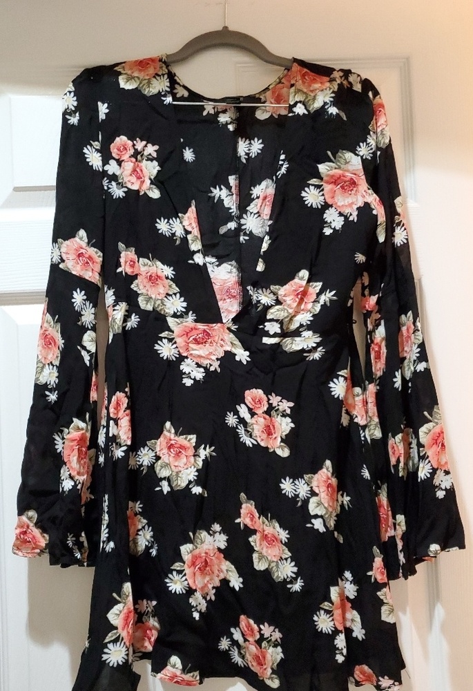 Black Floral Cocktail Dress